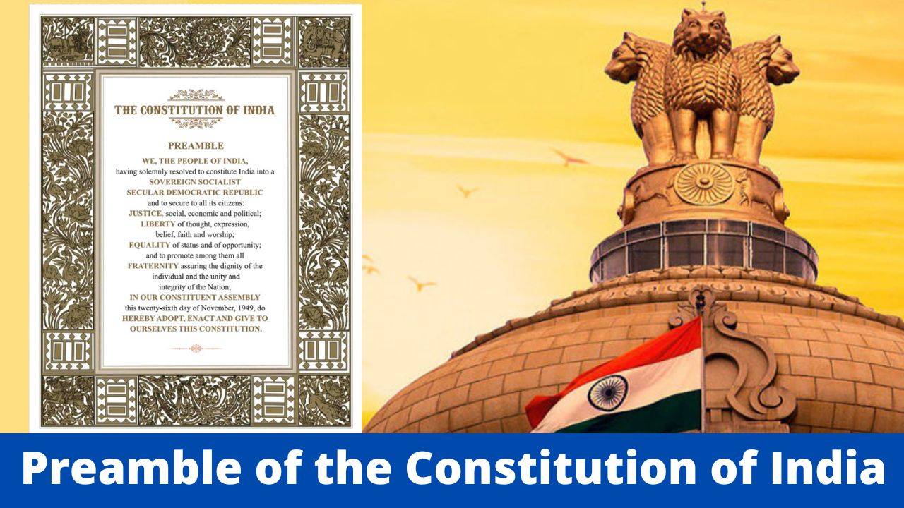 What is the Preamble of the Constitution of India? - Gkfunda