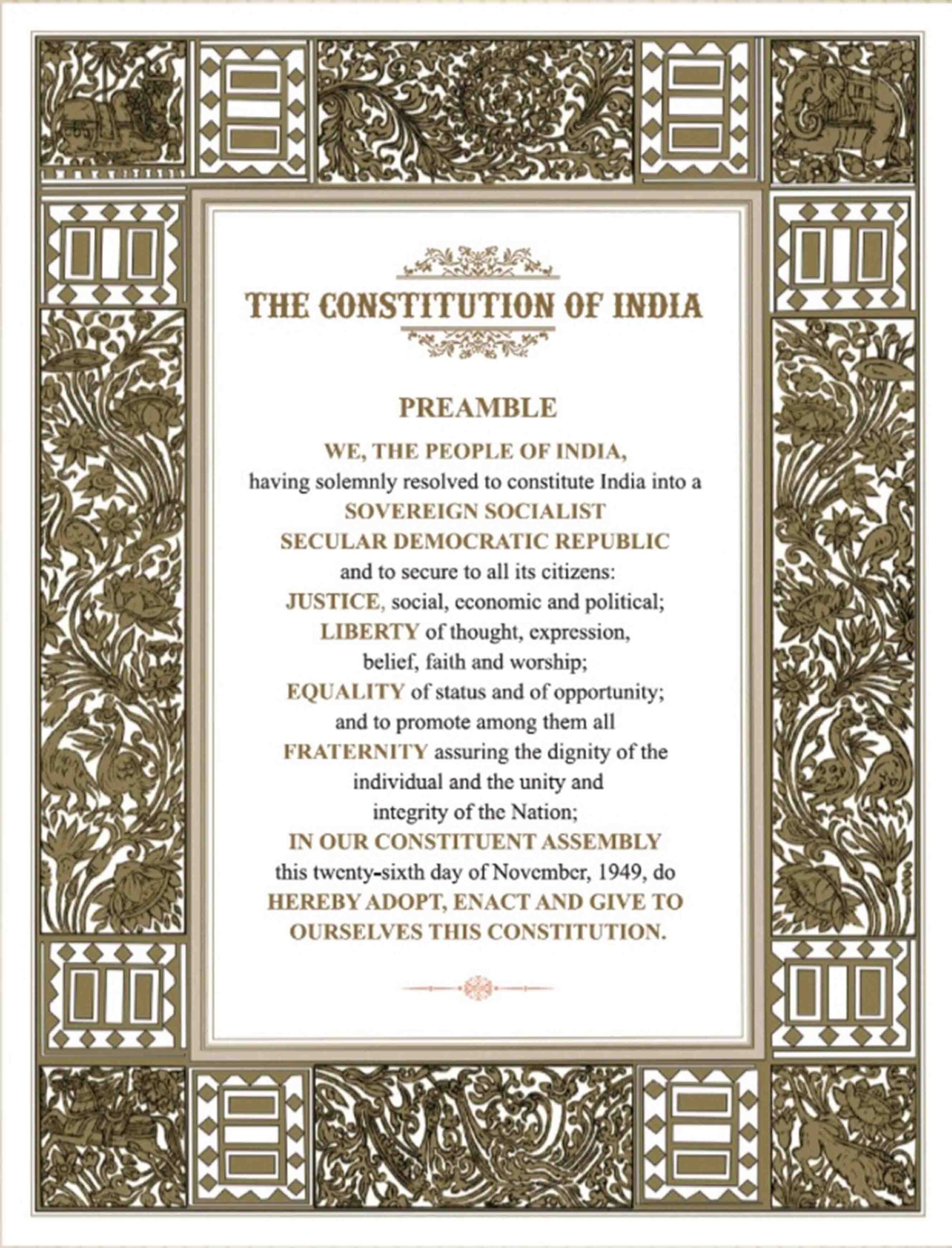 essay about preamble of constitution