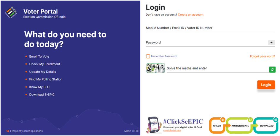 login-page-of-voter-portal-website