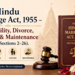 Hindu Marriage Act, 1955 – Applicability, Divorce, Custody & Maintenance Explained (Sections 2–26).